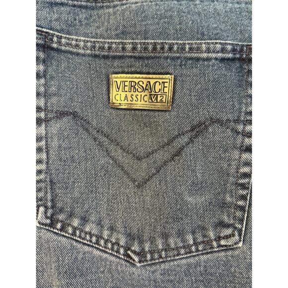 Versace Classic V2 Jeans Men’s 40x29 Blue Straight Leg Made in Italy Vintage - Picture 10 of 11